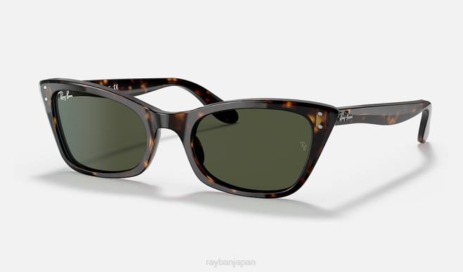 Ray-Ban ポリッシュドハバナ/グリーン 男性 レディ・バーバンク サングラス 44RX1158