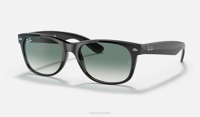 Ray-Ban ポリッシュブラック/グリーン 男性 新しいウェイファーラー フラッシュ グラデーション レンズ サングラス 44RX1172