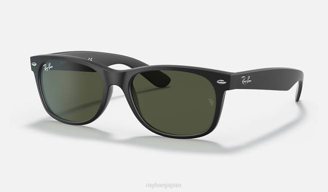 Ray-Ban マットブラック/グリーン 男性 新しいウェイファーラークラシック サングラス 44RX120