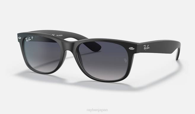 Ray-Ban マットブラック/ブルー/グレー 男性 新しいウェイファーラークラシック サングラス 44RX122