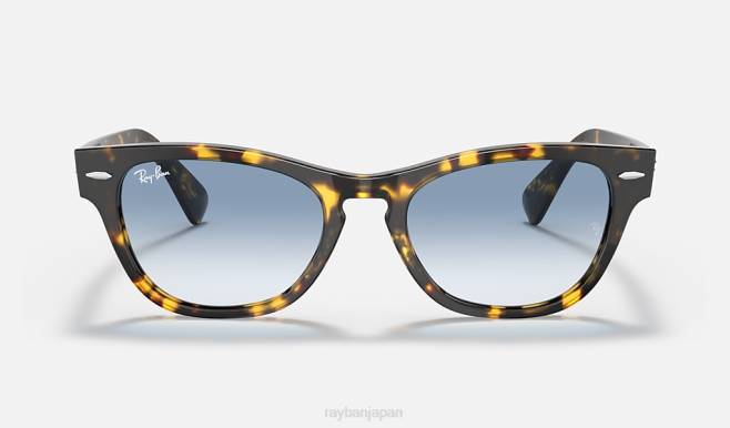 Ray-Ban ポリッシュドイエローハバナ/ブルー 男性 ララミー サングラス 44RX1225