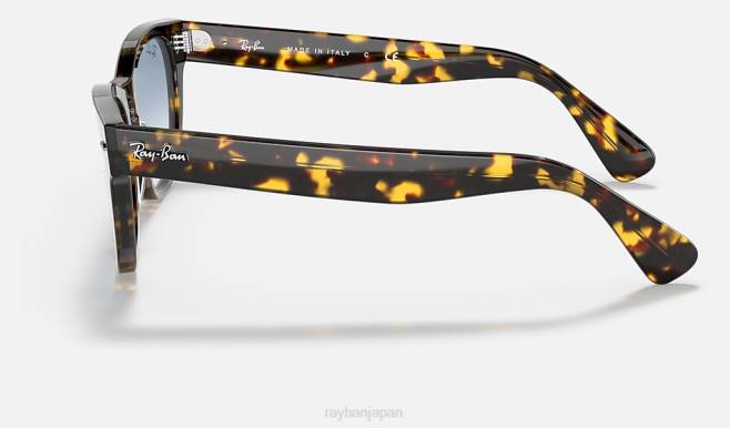 Ray-Ban ポリッシュドイエローハバナ/ブルー 男性 ララミー サングラス 44RX1225