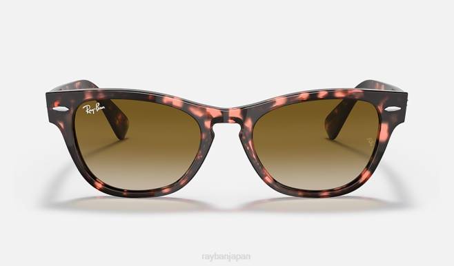 Ray-Ban ポリッシュドピンクハバナ/ブラウン 男性 ララミー サングラス 44RX1226