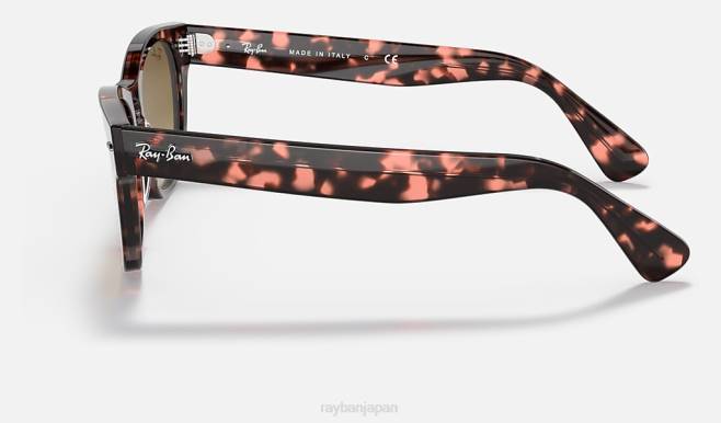 Ray-Ban ポリッシュドピンクハバナ/ブラウン 男性 ララミー サングラス 44RX1226