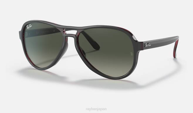Ray-Ban ポリッシュドトランスペアレントグレー/グレー 男性 放浪者 サングラス 44RX1253