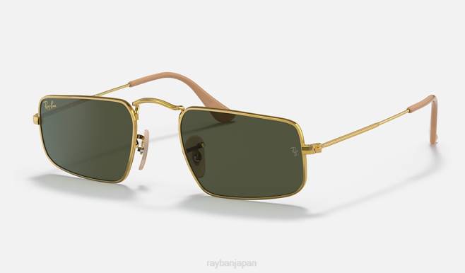 Ray-Ban ポリッシュゴールド/グリーン 男性 ジュリー サングラス 44RX1278