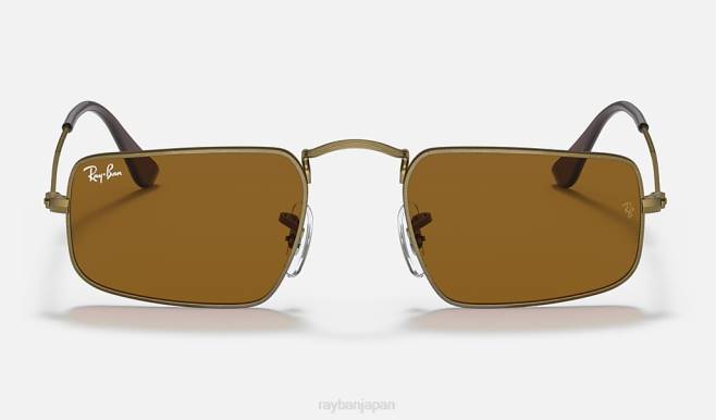 Ray-Ban マットアンティークゴールド/ブラウン 男性 ジュリー サングラス 44RX1282