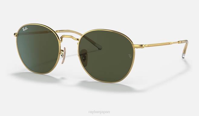 Ray-Ban ポリッシュゴールド/グリーン 男性 強盗 サングラス 44RX1405