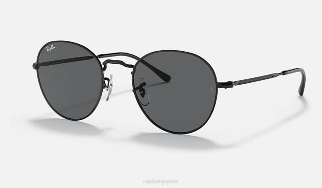 Ray-Ban ポリッシュブラック/グレー 男性 デビッド サングラス 44RX1429
