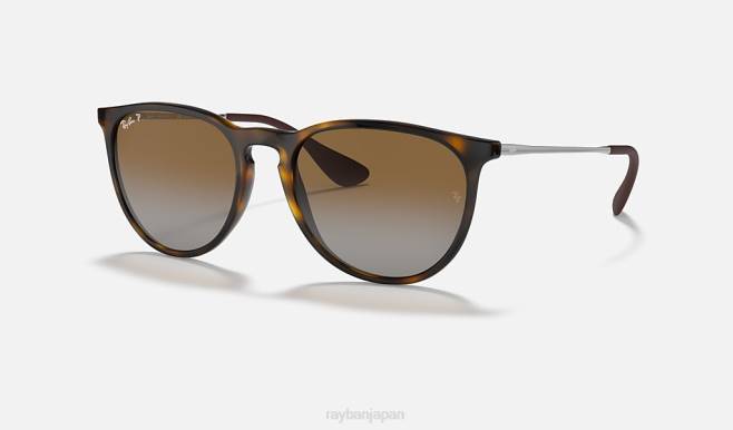 Ray-Ban ポリッシュドライトハバナ/ブラウン 男性 エリカクラシック サングラス 44RX147