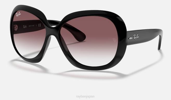 Ray-Ban ポリッシュブラック/ピンク 女性 ジャッキーオーハイ 限定版 サングラス 44RX1570