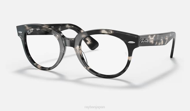 Ray-Ban ポリッシュグレーのハバナ 男性 オリオン光学 眼鏡 44RX1646