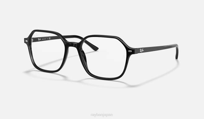 Ray-Ban ポリッシュブラック 男性 ジョン光学 眼鏡 44RX1819
