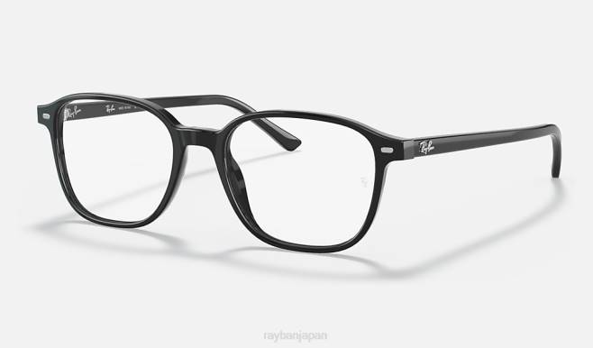 Ray-Ban ポリッシュブラック 男性 レナード光学 眼鏡 44RX1823