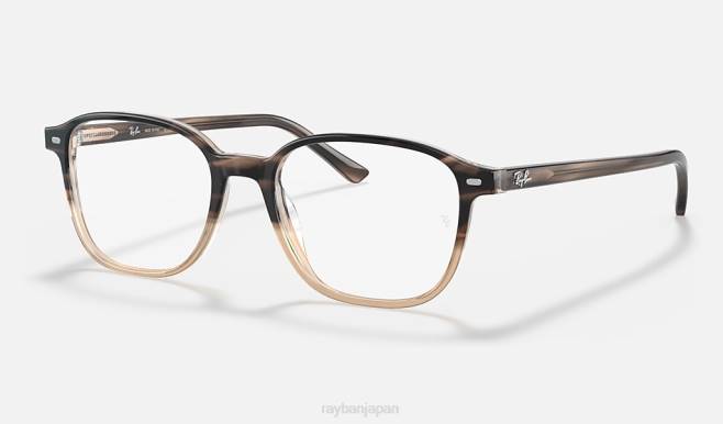 Ray-Ban 磨かれた茶色のハバナ 男性 レナード光学 眼鏡 44RX1826