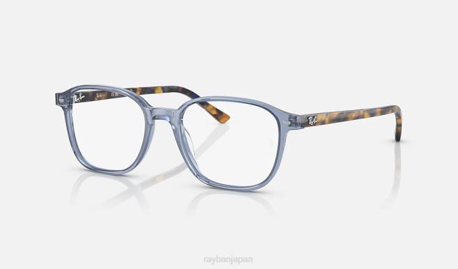Ray-Ban 磨かれた透明な青 男性 レナード光学 眼鏡 44RX1828