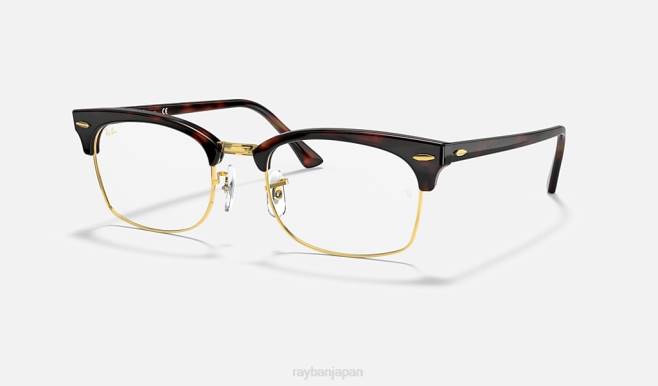 Ray-Ban 磨かれた亀 男性 クラブマスター スクエア オプティクス 眼鏡 44RX1889