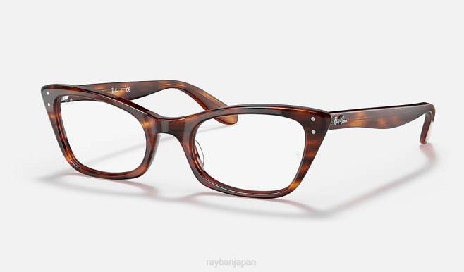 Ray-Ban ポリッシュドストライプハバナ 男性 レディ・バーバンクの光学機器 眼鏡 44RX1954