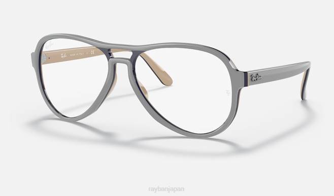 Ray-Ban ポリッシュライトグレー 男性 放浪者の光学系 眼鏡 44RX1963