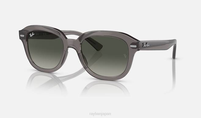 Ray-Ban ポリッシュドオパール ダークグレー/グレー 男性 エリック サングラス 44RX201