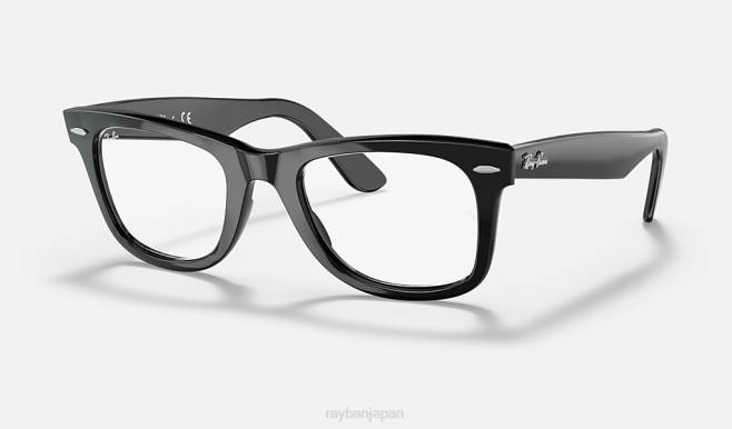 Ray-Ban ポリッシュブラック 男性 オリジナルのウェイファーラー光学系 眼鏡 44RX2043