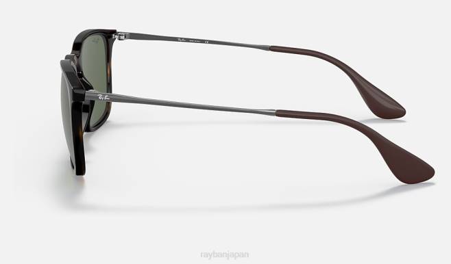 Ray-Ban ポリッシュドライトハバナ/グリーン 男性 クリス サングラス 44RX231