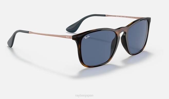 Ray-Ban ポリッシュドハバナ/ブルー 男性 クリス サングラス 44RX232