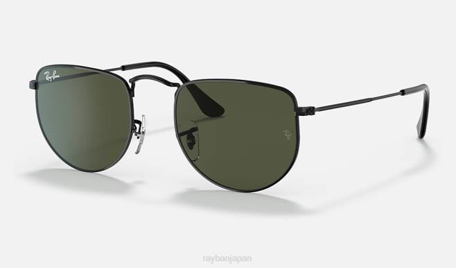 Ray-Ban ポリッシュブラック/グリーン 男性 エロン サングラス 44RX237