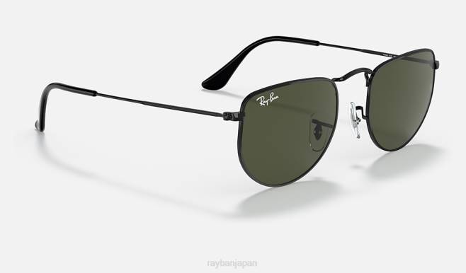 Ray-Ban ポリッシュブラック/グリーン 男性 エロン サングラス 44RX237
