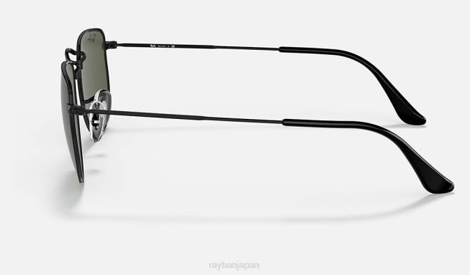 Ray-Ban ポリッシュブラック/グリーン 男性 エロン サングラス 44RX237