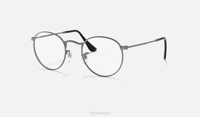 Ray-Ban マットガンメタル 女性 丸い金属光学系 眼鏡 44RX2538