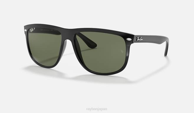 Ray-Ban ポリッシュブラック/ダークグリーン 男性 彼氏 サングラス 44RX258