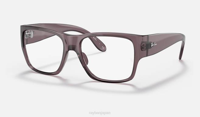 Ray-Ban 磨かれた透明なダークブラウン 子供たち 遊牧民の光学 眼鏡 44RX2742