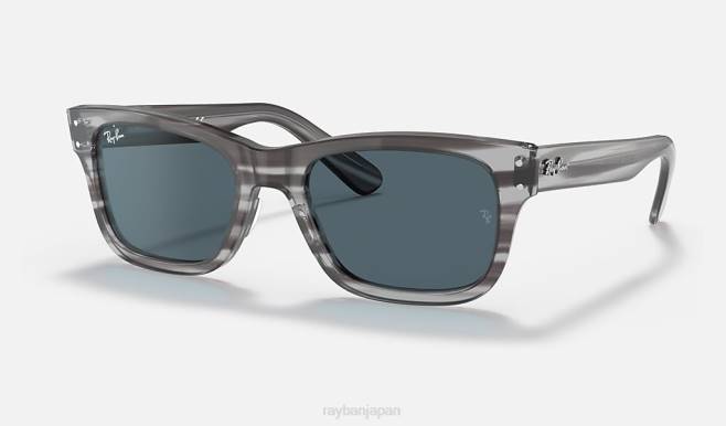 Ray-Ban ポリッシュグレー/ブルー 男性 バーバンク サングラス 44RX290