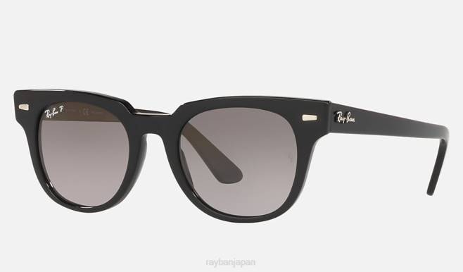 Ray-Ban ポリッシュブラック/グレー 男性 流星クラシック サングラス 44RX307
