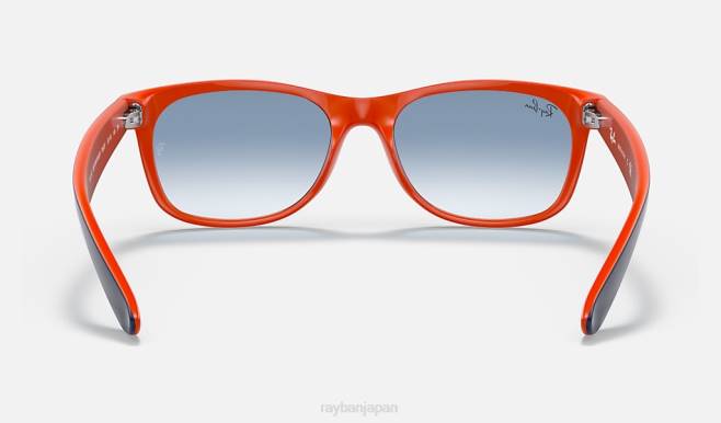 Ray-Ban オレンジ/ライトブルーにポリッシュブルー 男性 新しいウェイファーラーのカラーミックス サングラス 44RX350