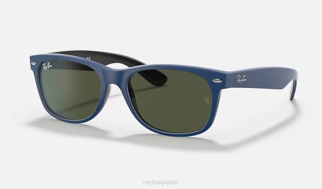 Ray-Ban マットブルー/グリーン 男性 新しいウェイファーラーのカラーミックス サングラス 44RX355