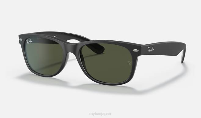 Ray-Ban マットブラック/グリーン 男性 新しいウェイファーラーのカラーミックス サングラス 44RX357