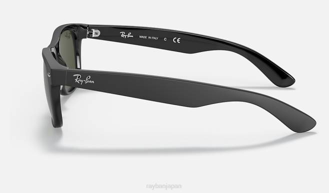 Ray-Ban マットブラック/グリーン 男性 新しいウェイファーラーのカラーミックス サングラス 44RX357