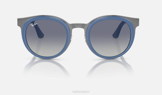 Ray-Ban ガンメタル/グレー/ブルーにポリッシュライトブルー 男性 ボニー サングラス 44RX362