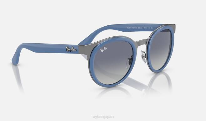 Ray-Ban ガンメタル/グレー/ブルーにポリッシュライトブルー 男性 ボニー サングラス 44RX362