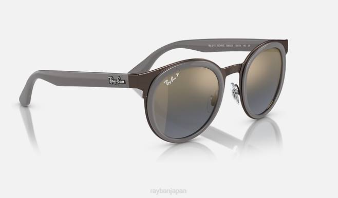 Ray-Ban コッパー/グレー/ブルーにポリッシュグレー 男性 ボニー サングラス 44RX363