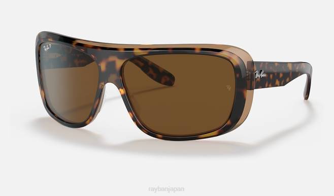 Ray-Ban 透明なブラウン/ブラウンに磨かれたハバナ 男性 ブレア サングラス 44RX504