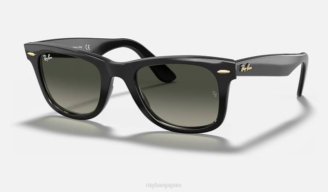 Ray-Ban ポリッシュブラック/グレー 男性 オリジナルウェイファーラーコレクション サングラス 44RX567
