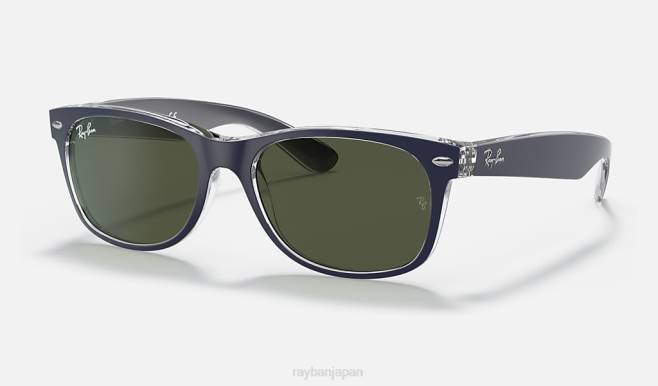 Ray-Ban マットブルー/グリーン 男性 新しいウェイファーラー バイカラー サングラス 44RX678