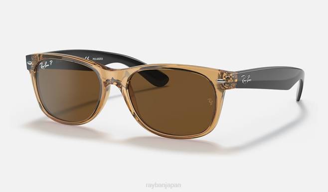 Ray-Ban ポリッシュドハニー/ブラウン 男性 新しいウェイファーラー バイカラー サングラス 44RX679
