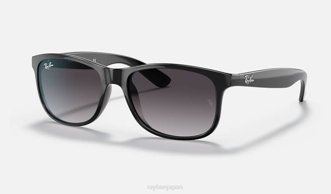 Ray-Ban ポリッシュブラック/グレー 男性 アンディ サングラス 44RX750