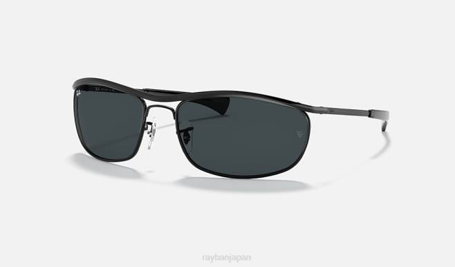 Ray-Ban ポリッシュブラック/ブルー 男性 オリンピアン・アイ・デラックス サングラス 44RX790