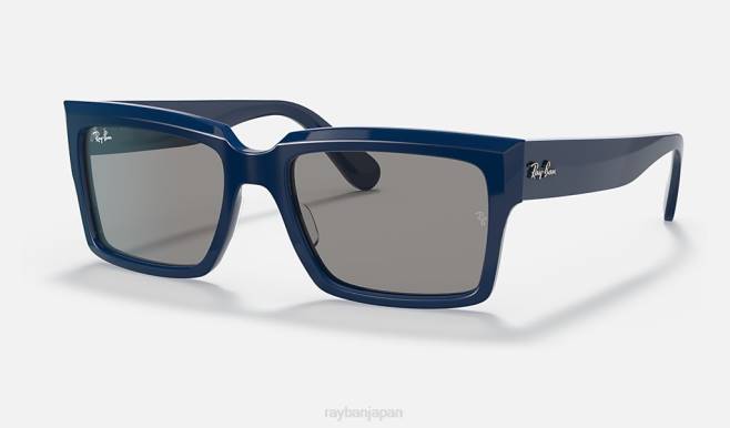 Ray-Ban ポリッシュブルー/グレー 男性 インバネス サングラス 44RX817