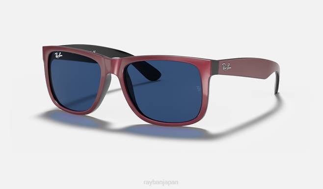 Ray-Ban ポリッシュボルドー/ダークブルー 男性 ジャスティンカラーミックス サングラス 44RX88